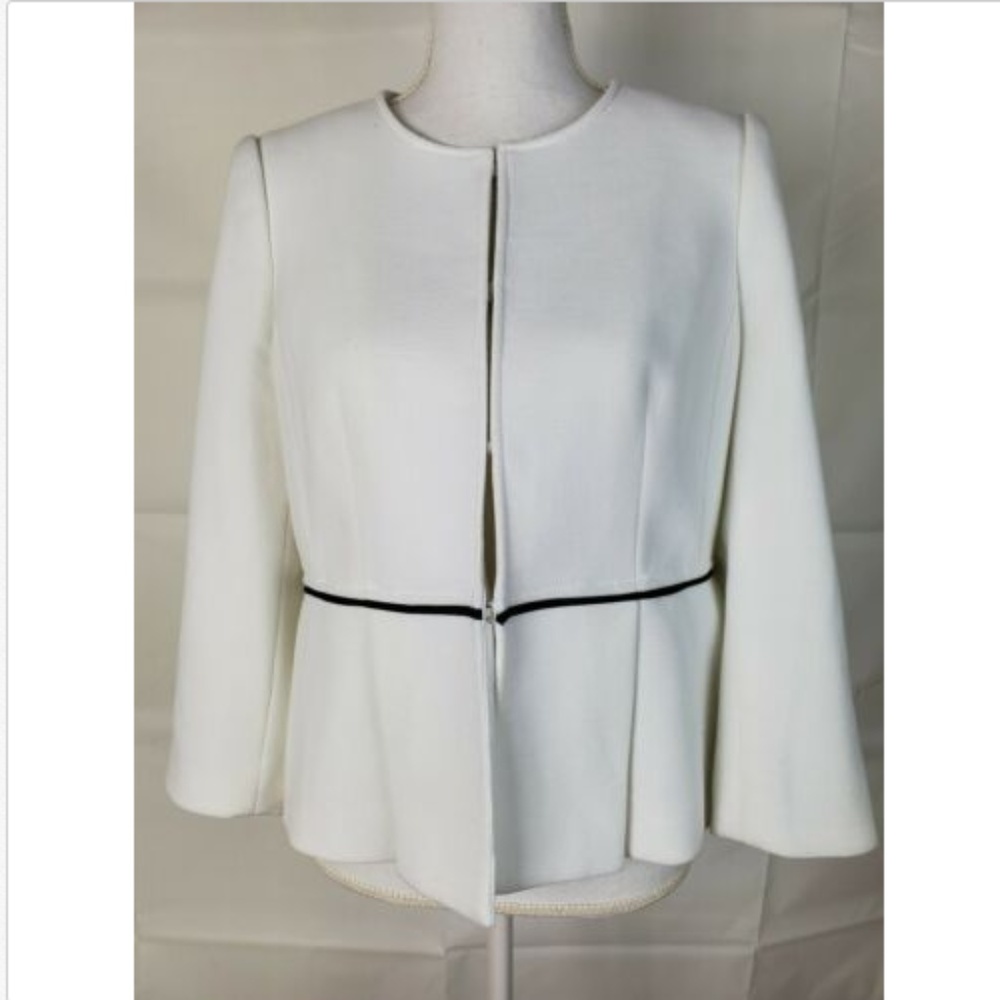 The Limited Size Medium White Black Blazer Career